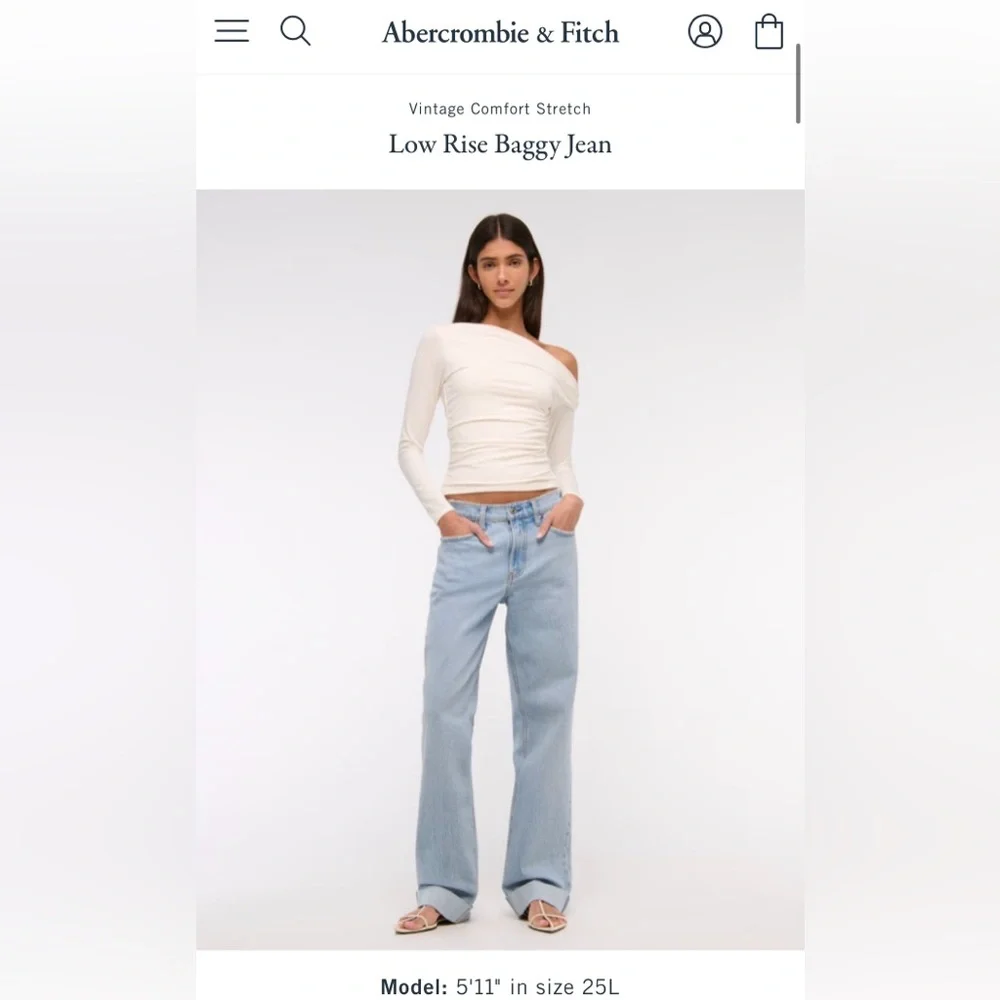 Abercrombie & Fitch Low Rise Baggy Jean - Picture 1 of 5